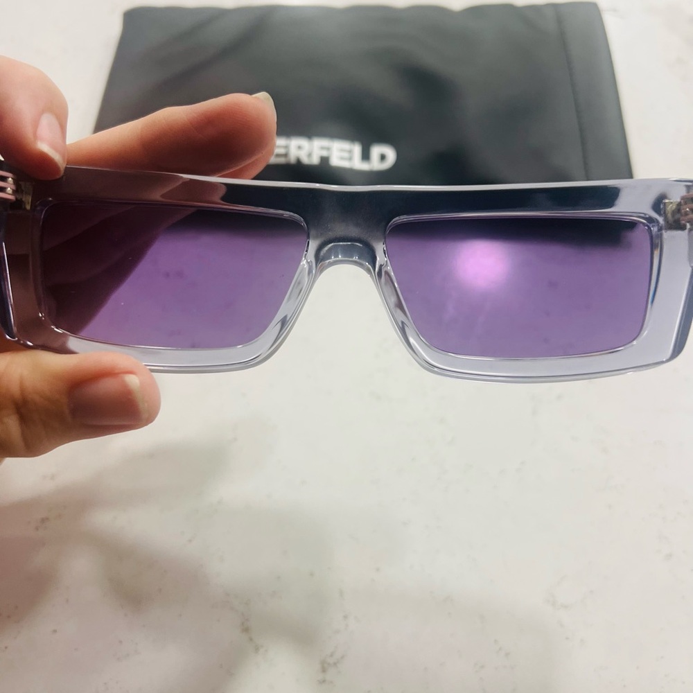 Karl Lagerfeld Women's Rectangular Sunglasses - T… - image 4